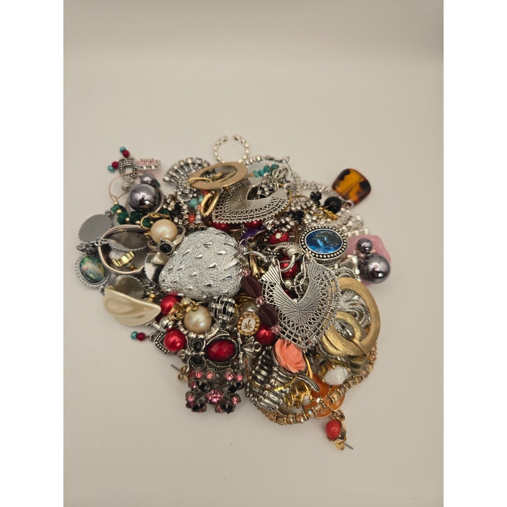 Mystery Vintage Modern Mixed Jewelry 14.2 oz Includes Brooches and Rings!